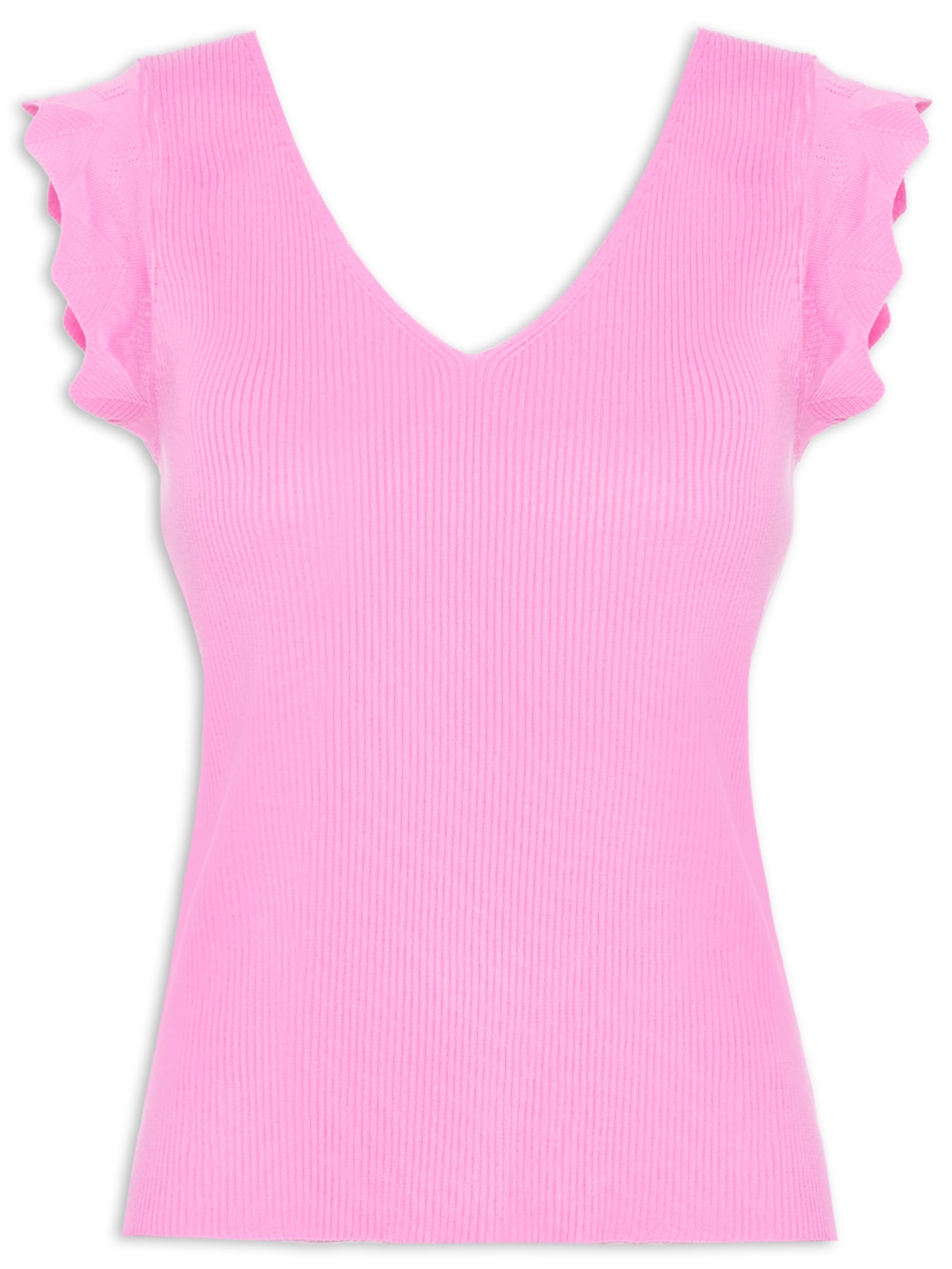 Regata Feminina Em Tricot - Rosa