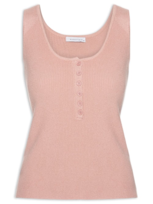 Regata Feminina em Tricot - Rosa