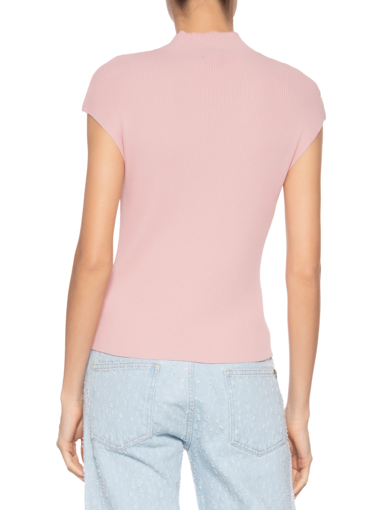 Regata Feminina Em Tricot Rosa Market 33