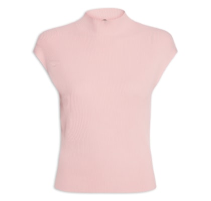 Regata Feminina Em Tricot - Rosa