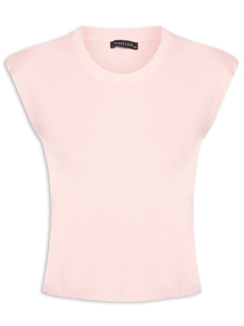 Regata Feminina Em Tricot - Rosa