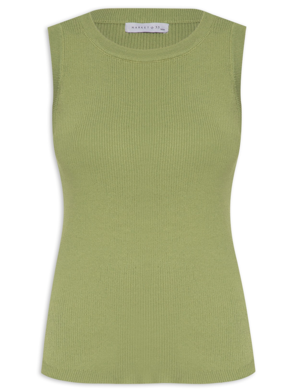 Regata Feminina Em Tricot - Verde