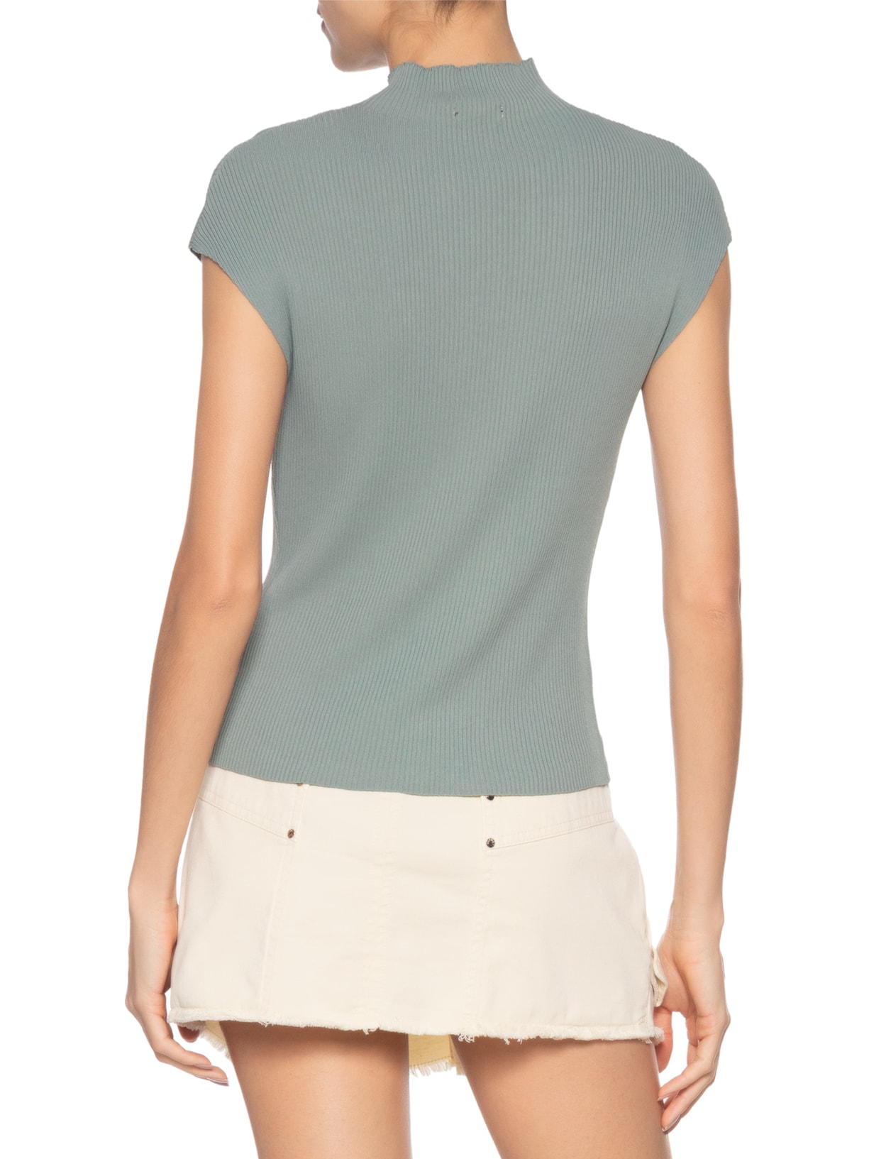 Regata Feminina Em Tricot Verde Market 33