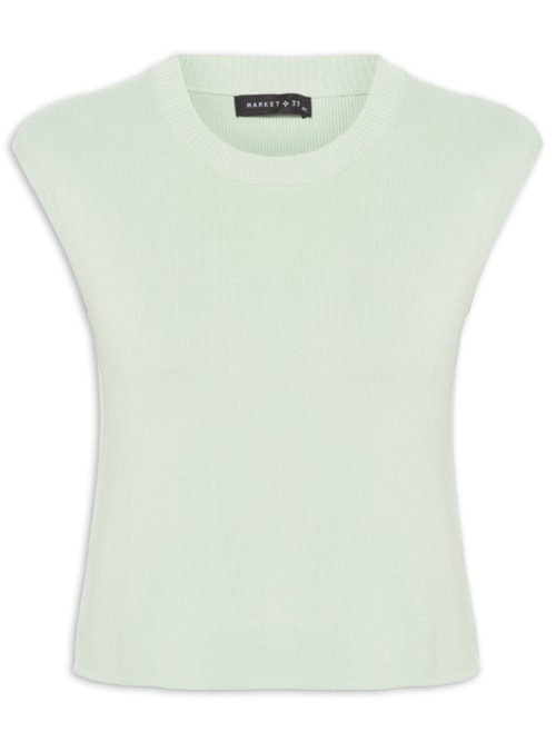 Regata Feminina Em Tricot - Verde