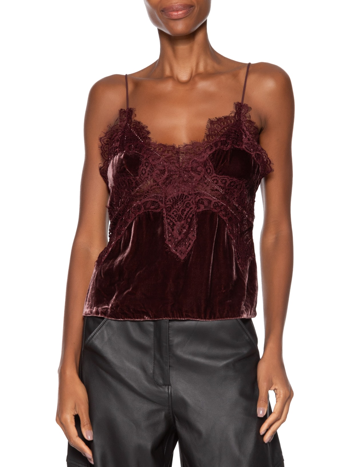 Regata Feminina Em Veludo Roxo Animale