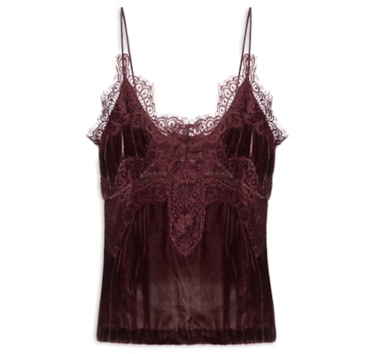 Regata Feminina Em Veludo - Roxo