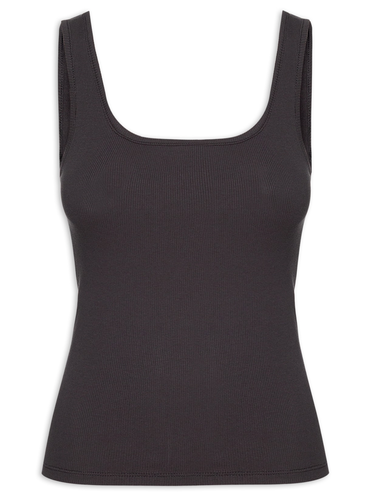 Regata Feminina Essential Rib Tank - Preto