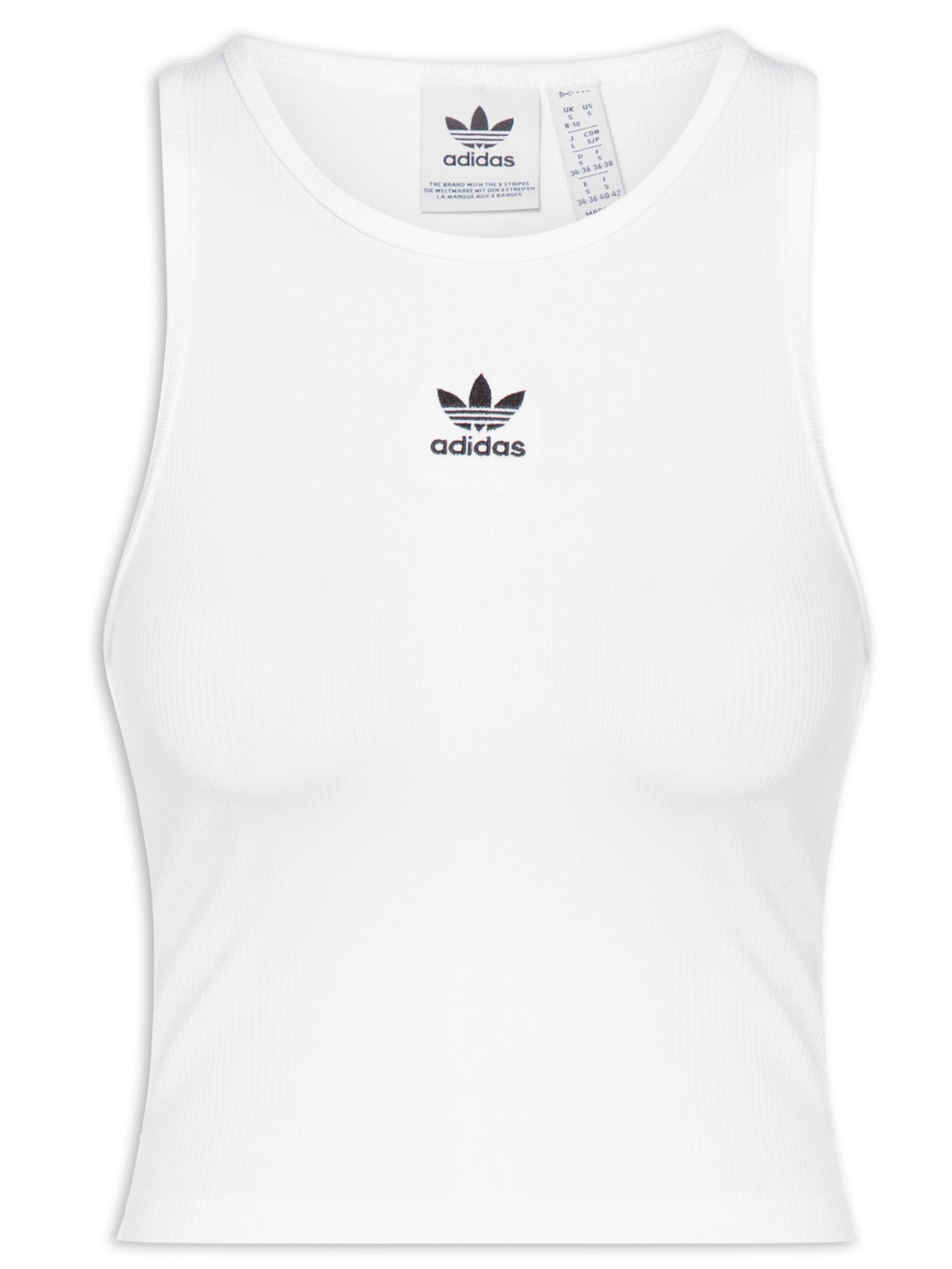 Regata Feminina Essentials Rib Branco Adidas Originals