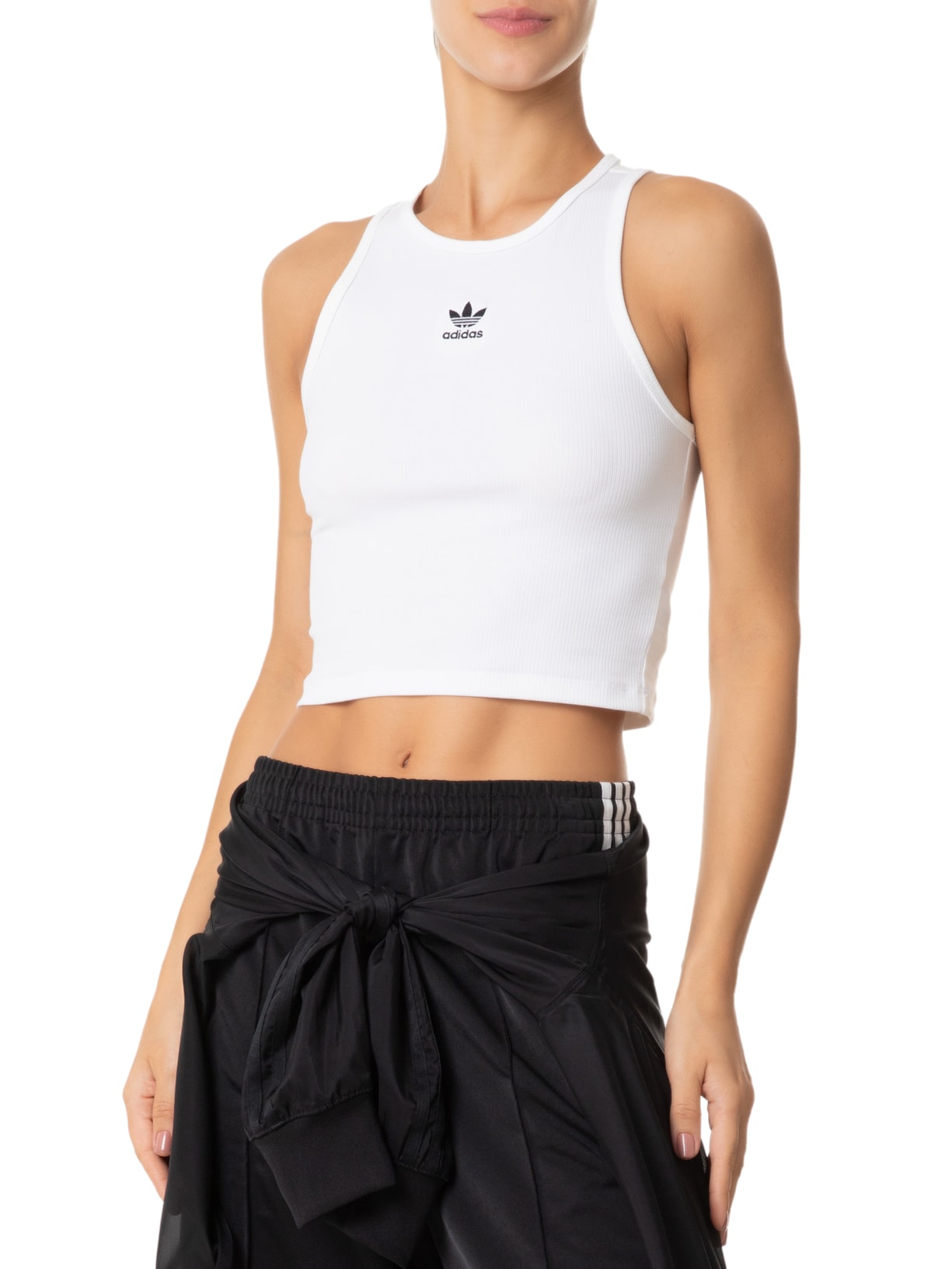Regata Feminina Essentials Rib Branco Adidas Originals