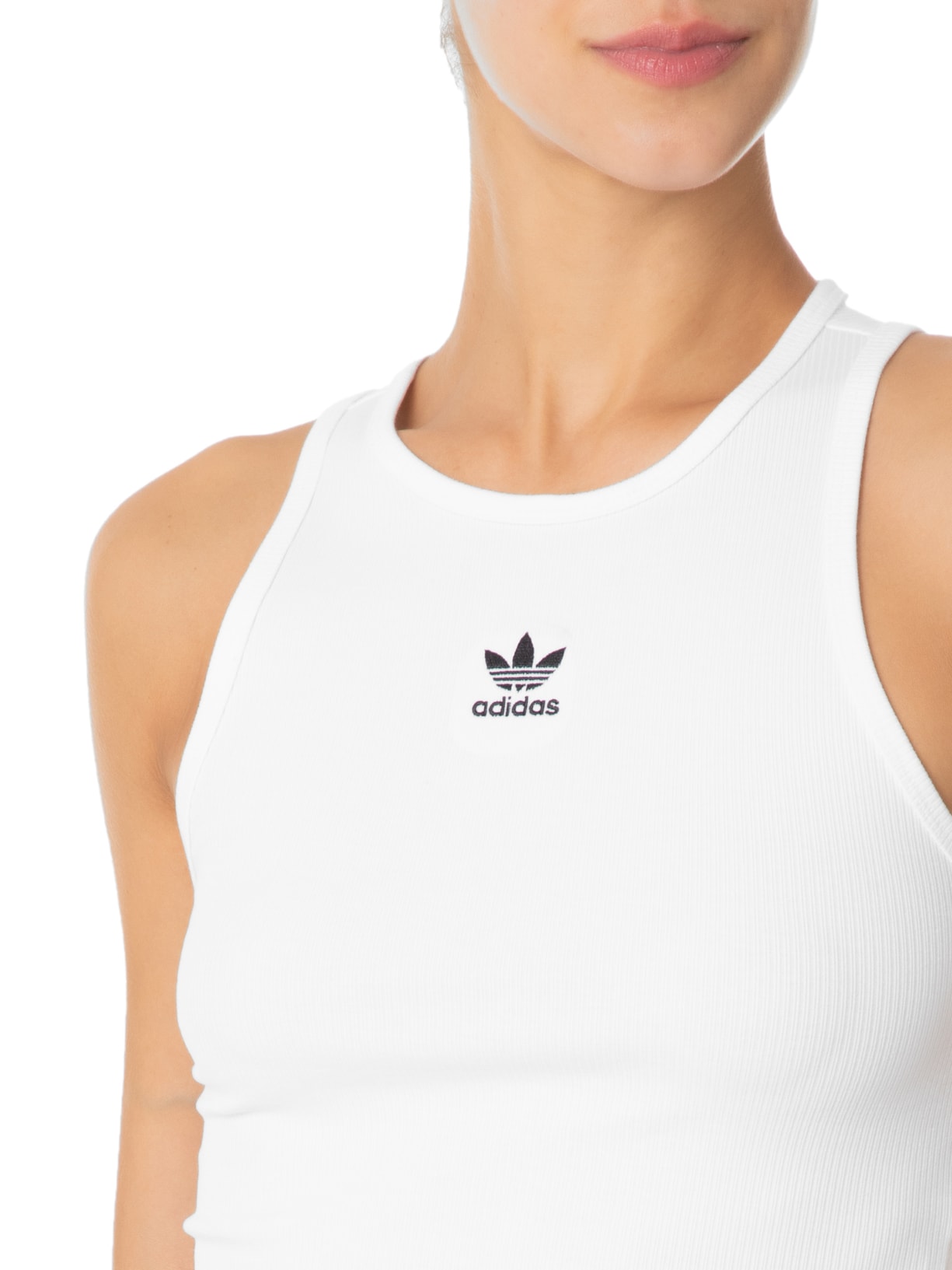 Regata Feminina Essentials Rib Branco Adidas Originals