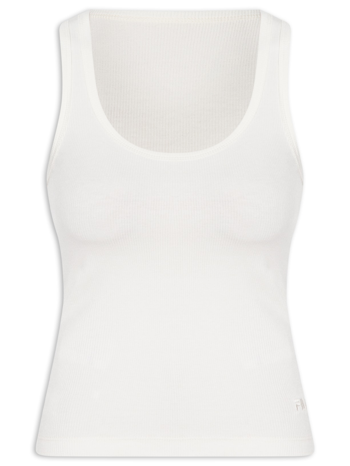 Regata Feminina Essentials Rib Branco Fila