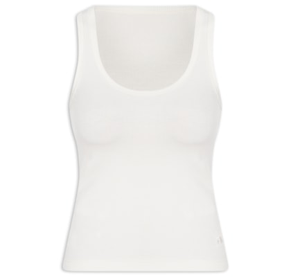 Regata Feminina Essentials Rib - Branco