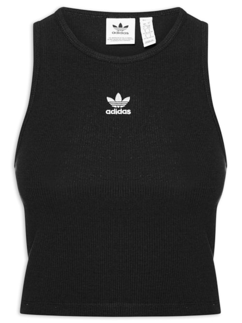 Regata Feminina Essentials Rib - Preto