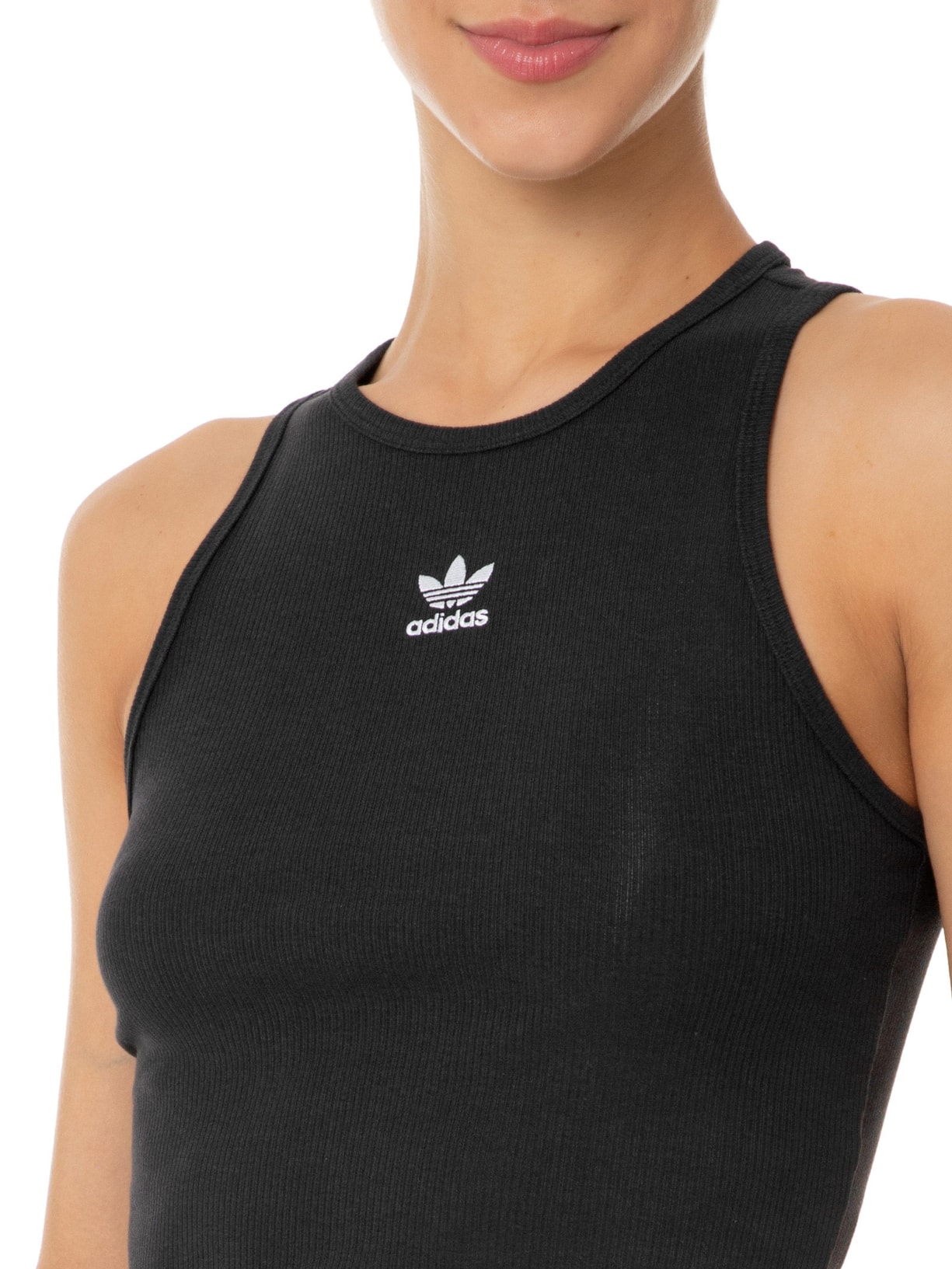 Regata Feminina Essentials Rib Preto Adidas Originals
