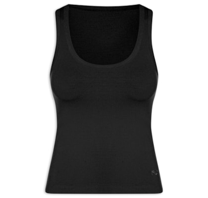 Regata Feminina Essentials Rib - Preto