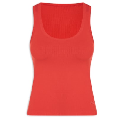 Regata Feminina Essentials Rib - Vermelho