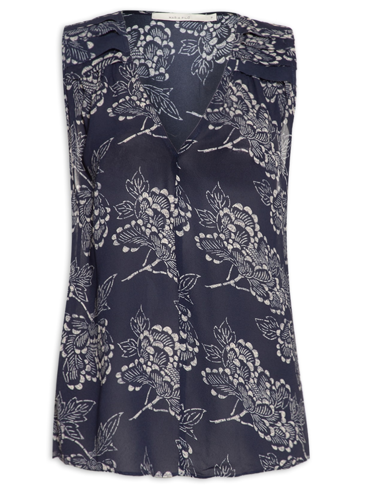 Regata Feminina Estampa Lotus - Azul