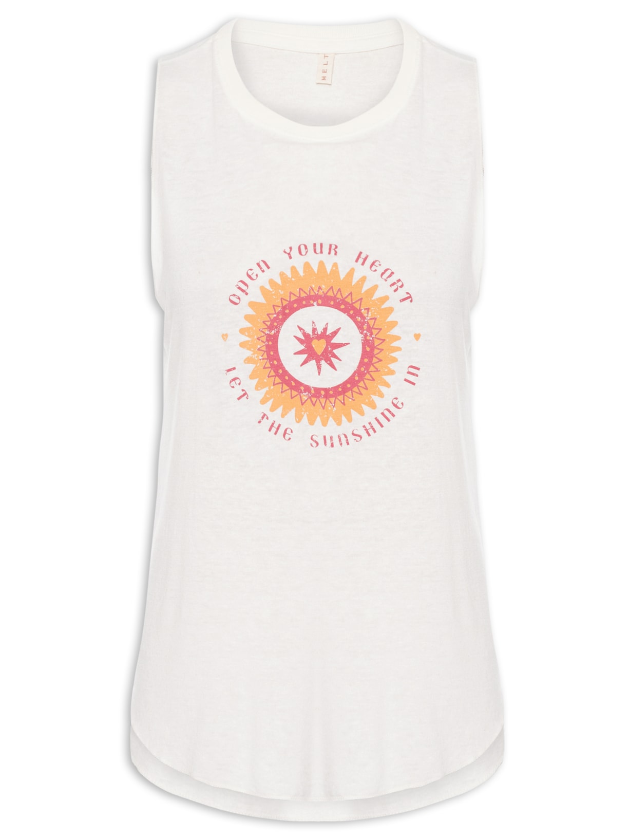 Regata Feminina Estampada - Branco