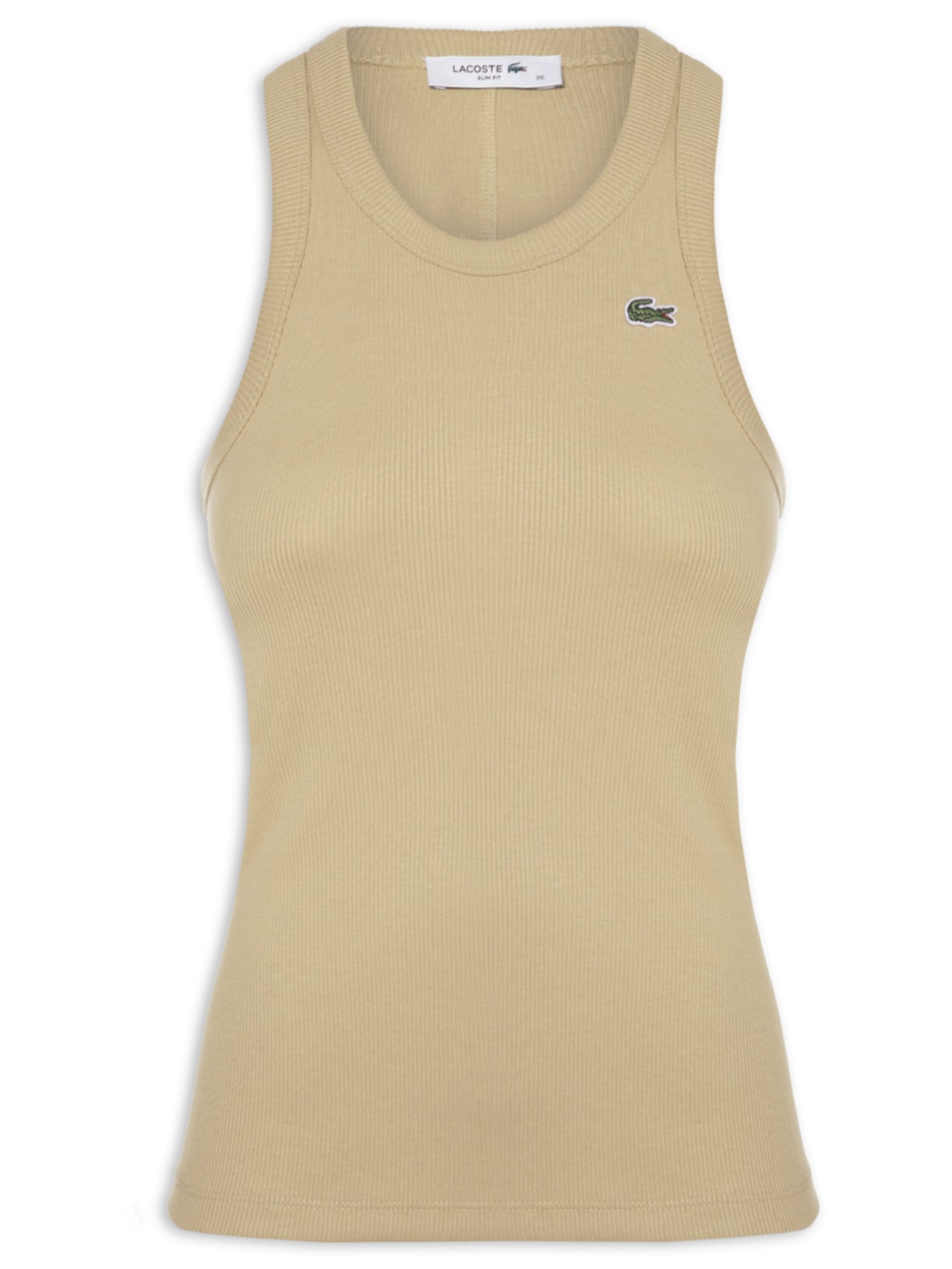 Regata Feminina Fit Ajustado Algodão - Bege