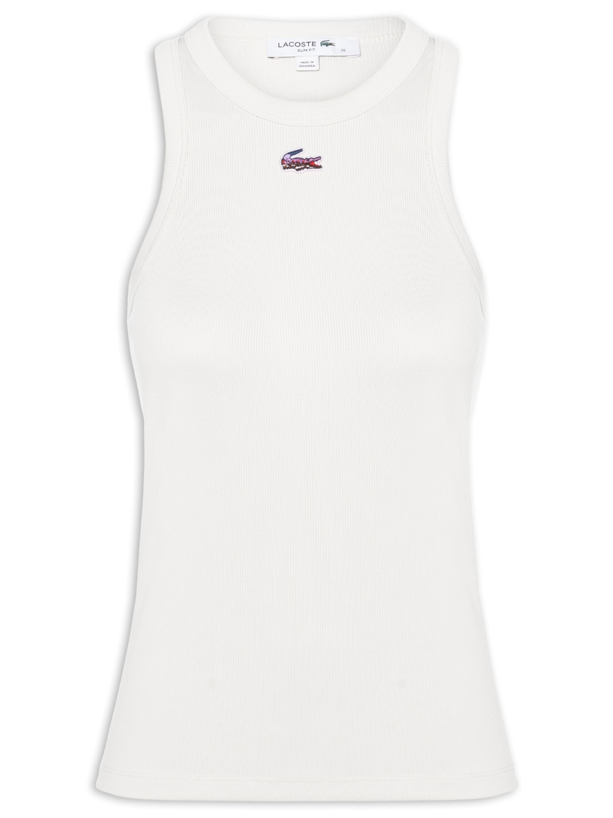 Regata Feminina Fit Ajustado Croco - Branco