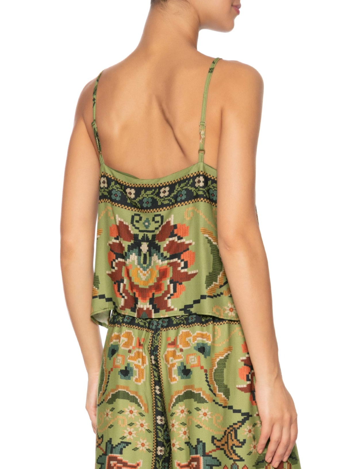 Regata Feminina Flor De Jardim Verde Farm