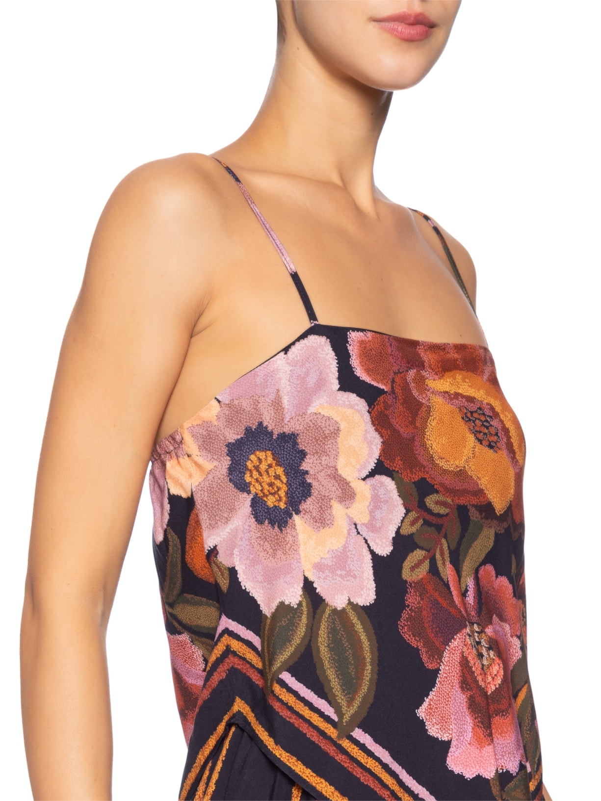 Farm Regata Feminina Floral Cleo Preto
