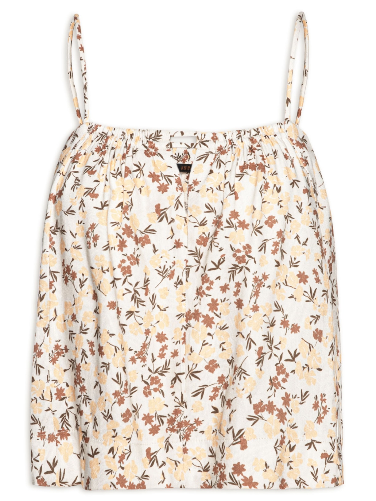 Regata Feminina Floral Jardim - Bege