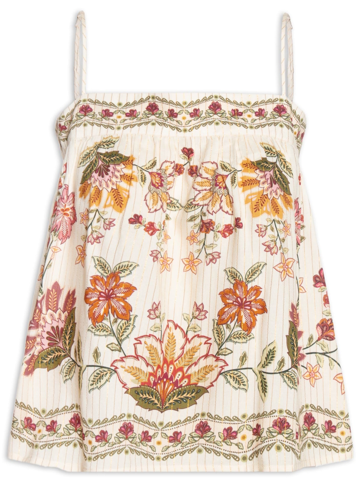 Regata Feminina Floral Juliana - Bege