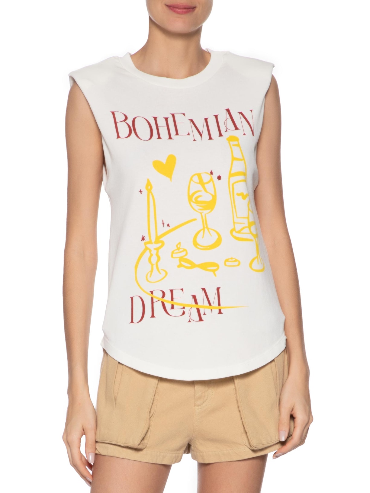 Regata Feminina Franjas Bohemian Dreams Branco J.chermann