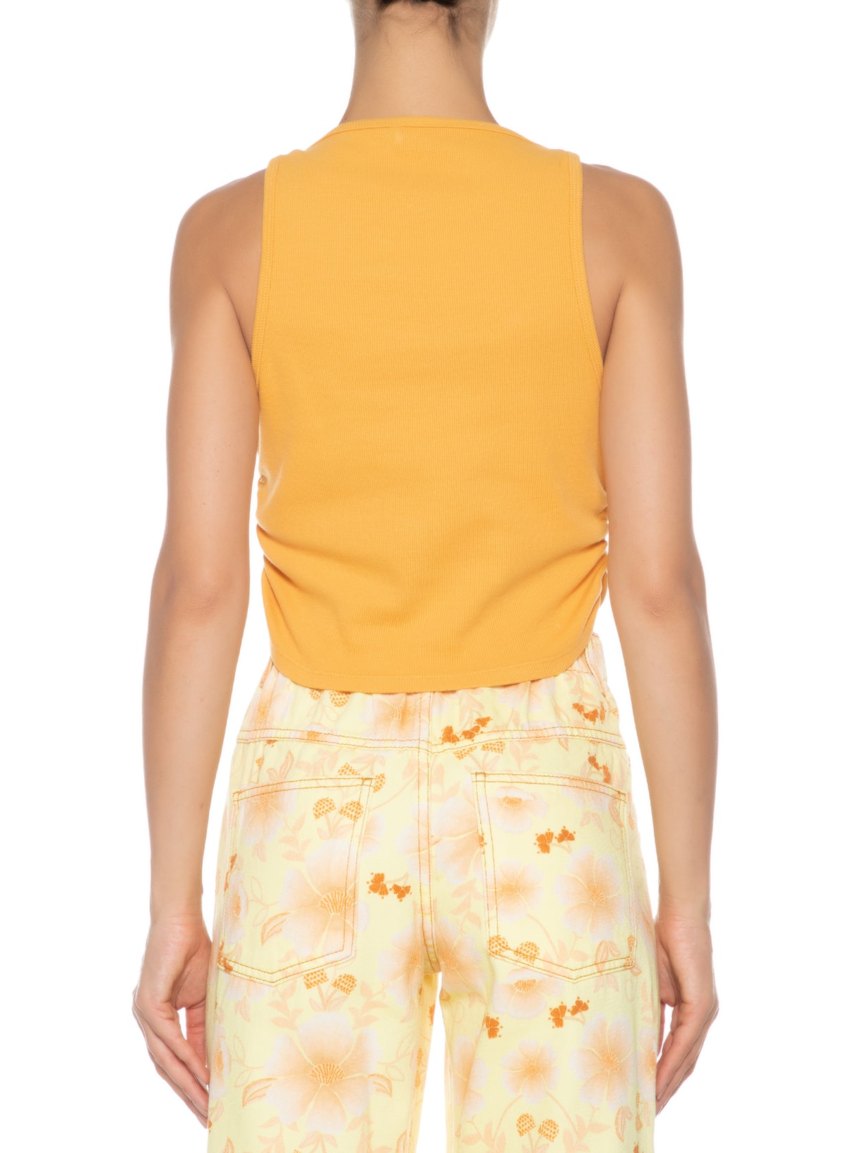 Regata Feminina Franzida Ribana Laranja Farm