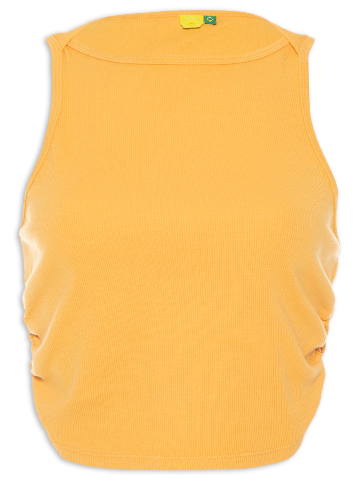 Regata Feminina Franzida Ribana Laranja Farm