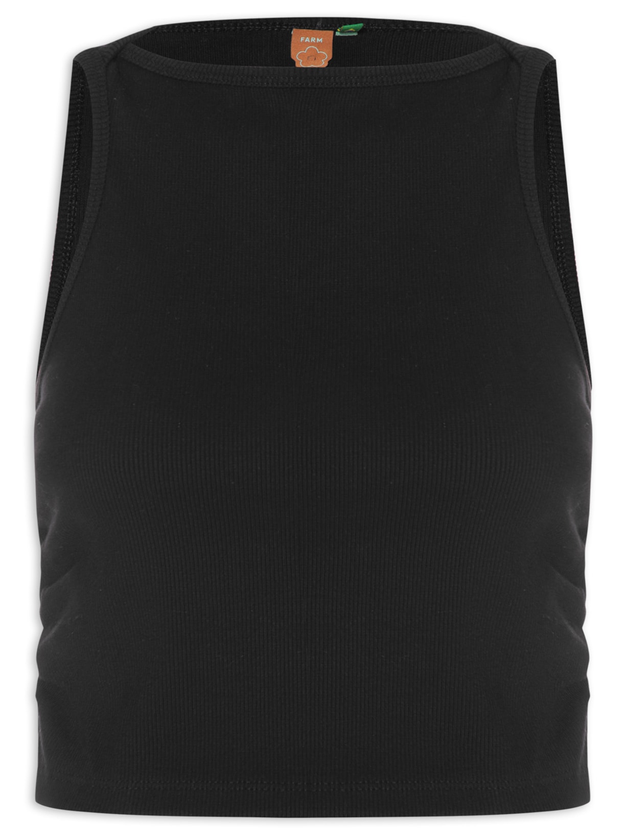 Regata Feminina Franzida Ribana - Preto