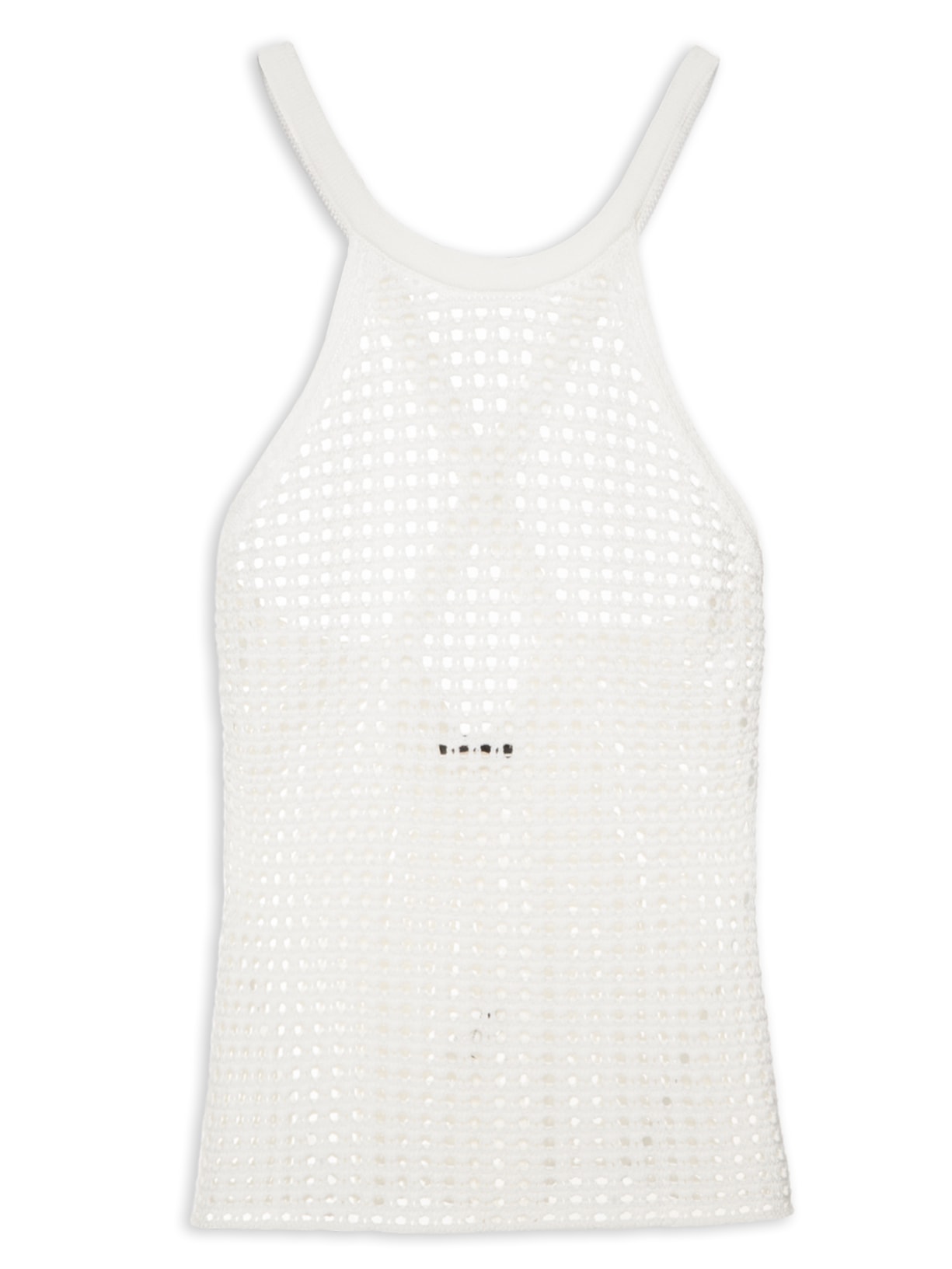 Regata Feminina Frente única Tricot Básico - Off White