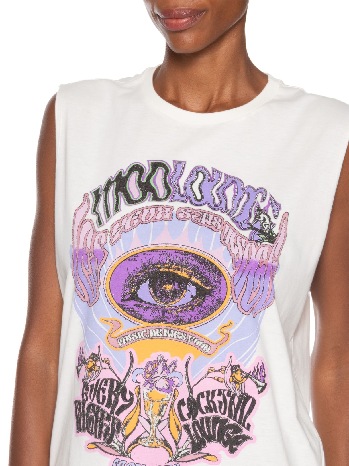 Regata Feminina Fun Lounge Branco Animale