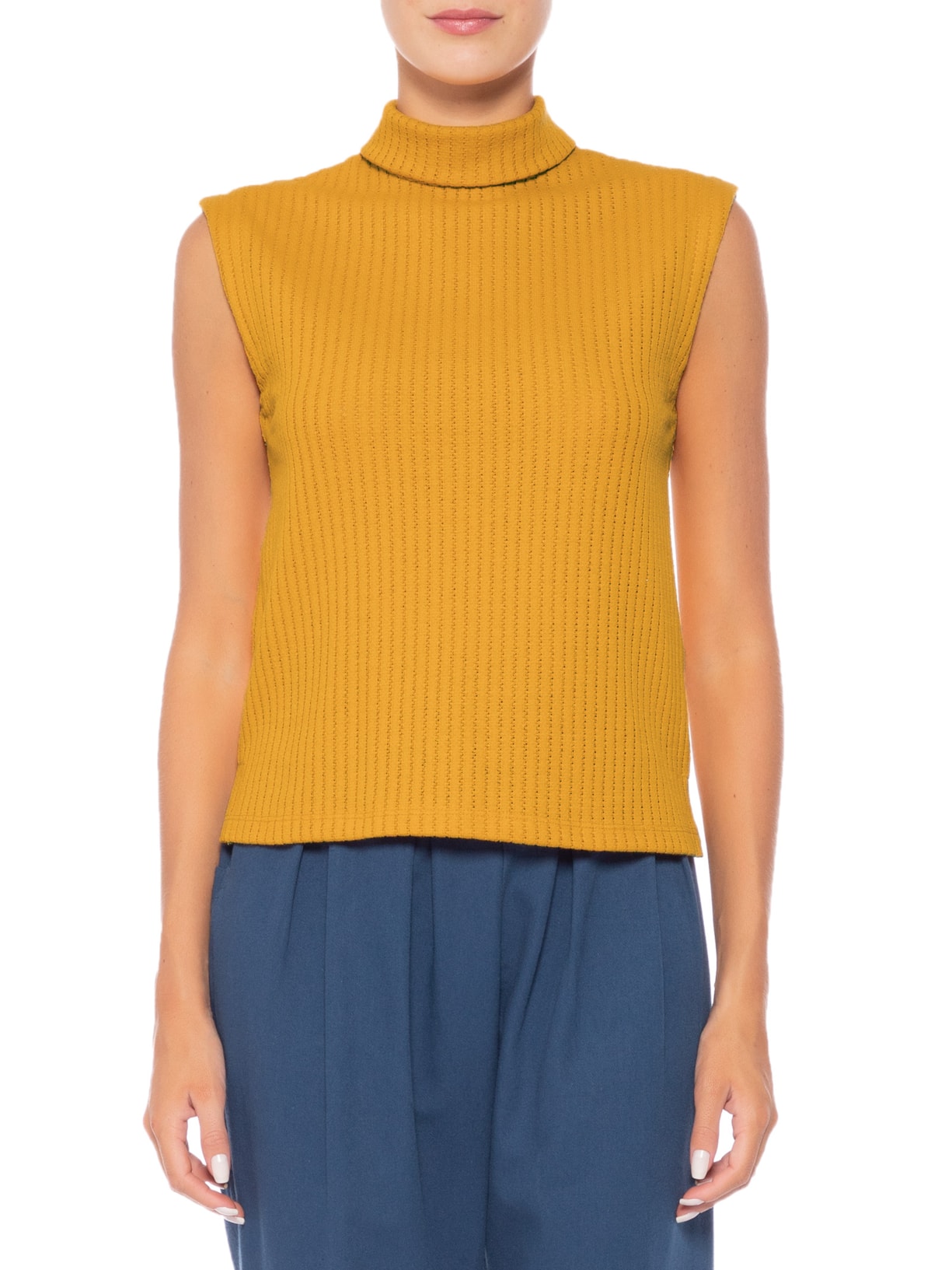 Regata Feminina Gola Alta Amarelo '2Essential