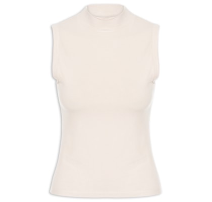 Regata Feminina Gola Alta - Bege