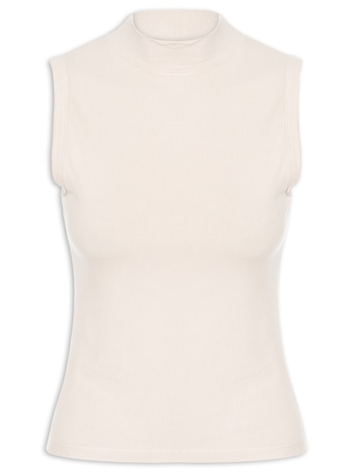Regata Feminina Gola Alta - Bege