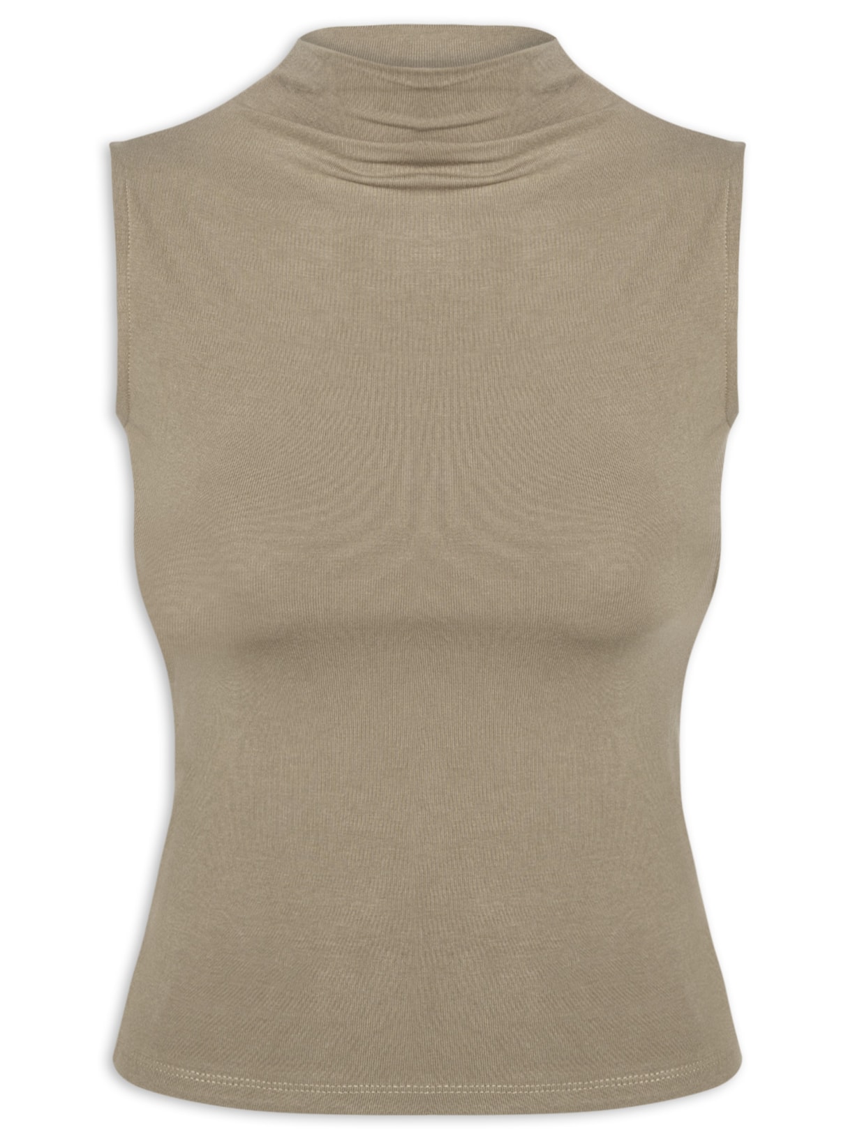 Regata Feminina Gola Alta - Bege