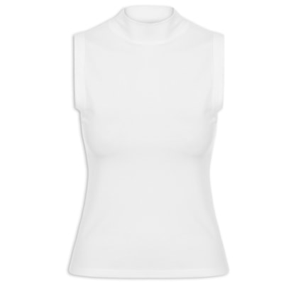 Regata Feminina Gola Alta - Branco