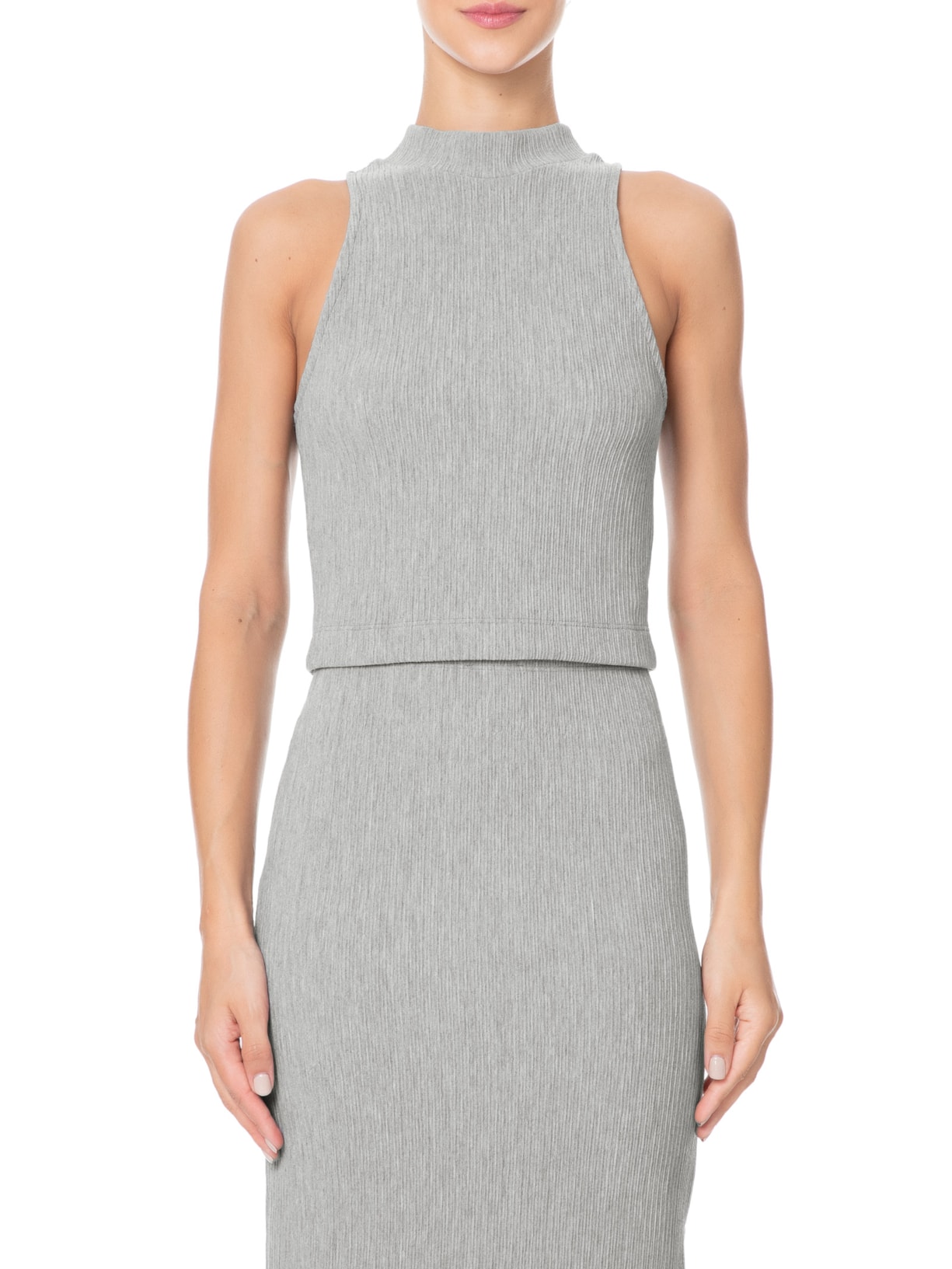 Regata Feminina Gola Alta Cinza Forum