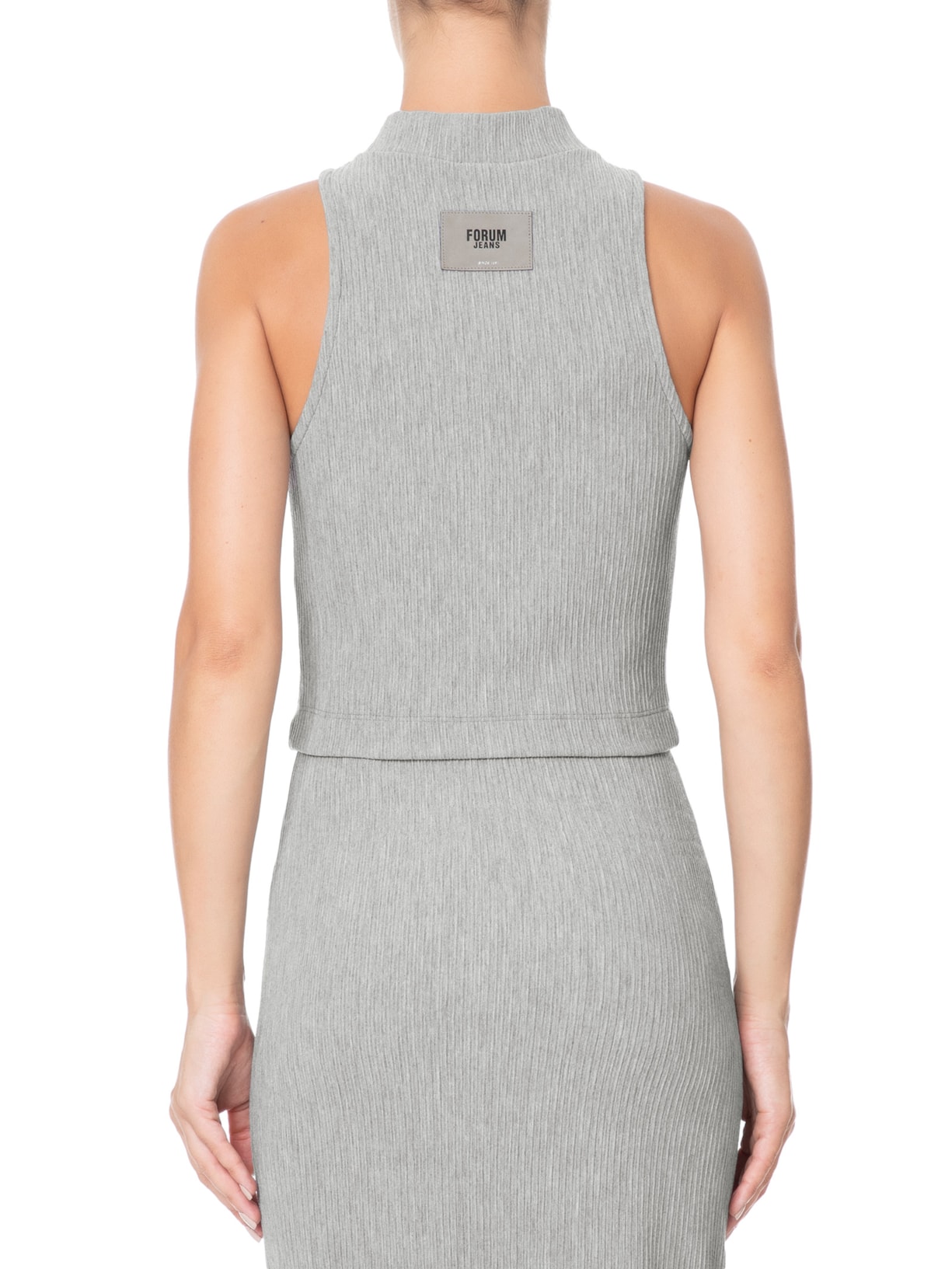 Regata Feminina Gola Alta Cinza Forum