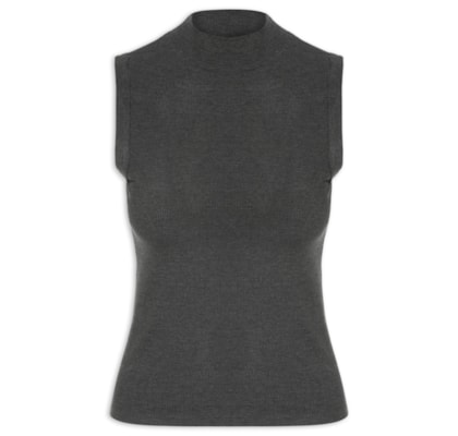 Regata Feminina Gola Alta - Cinza