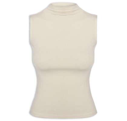 Regata Feminina Gola Alta - Off White