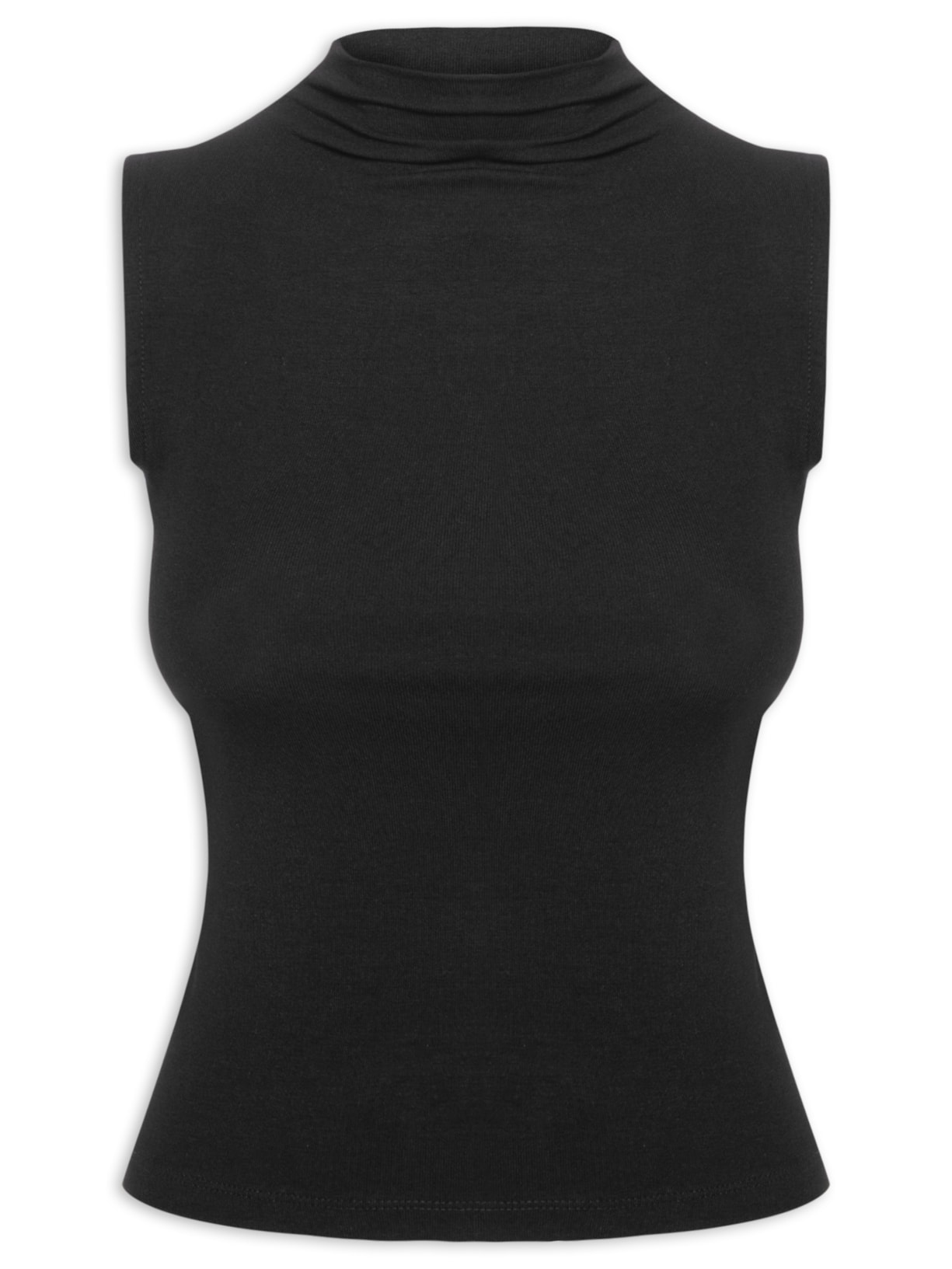 Regata Feminina Gola Alta - Preto