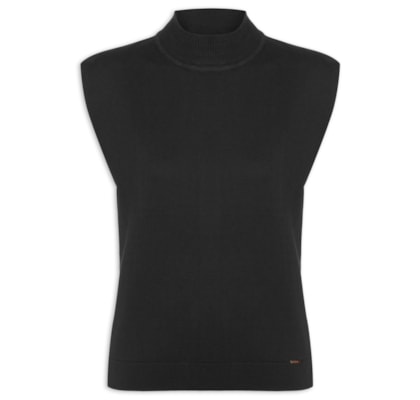 Regata Feminina Gola Chaminé - Preto