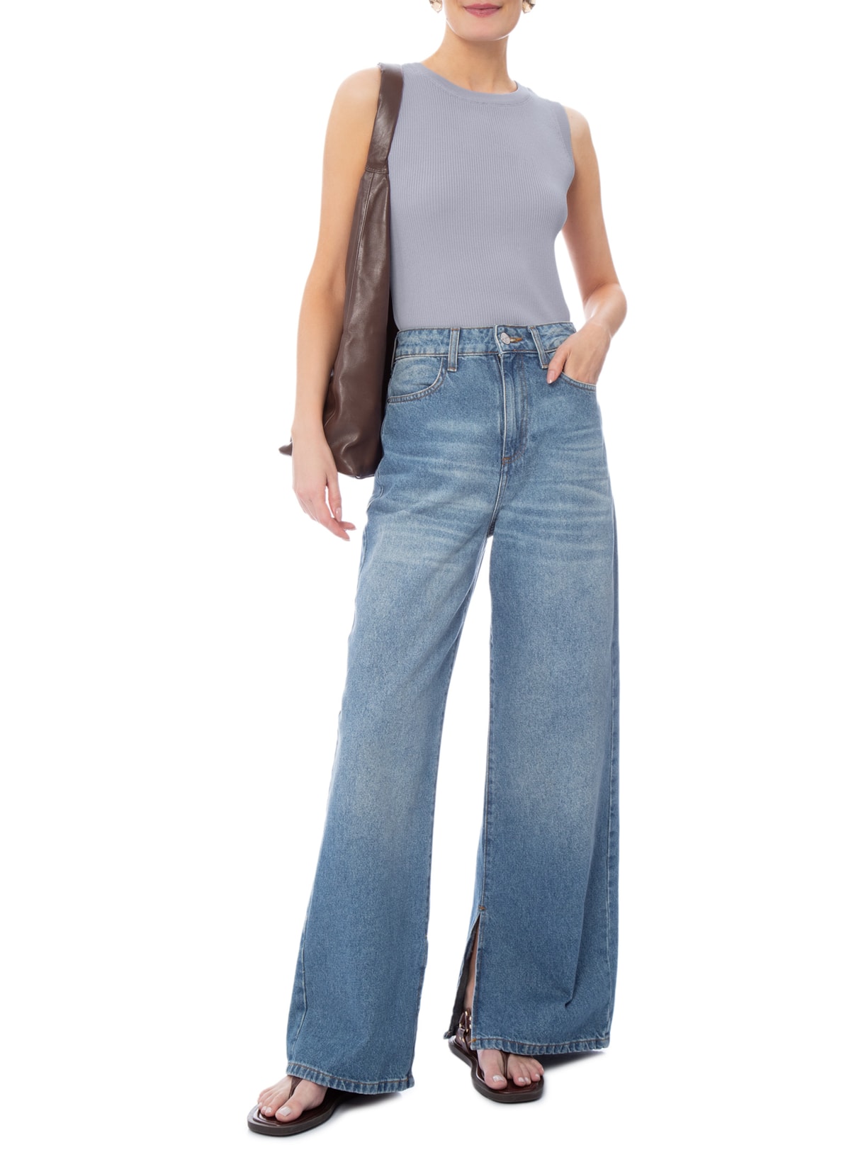 Regata Feminina Gola Redonda Alongada Roxo Basiq