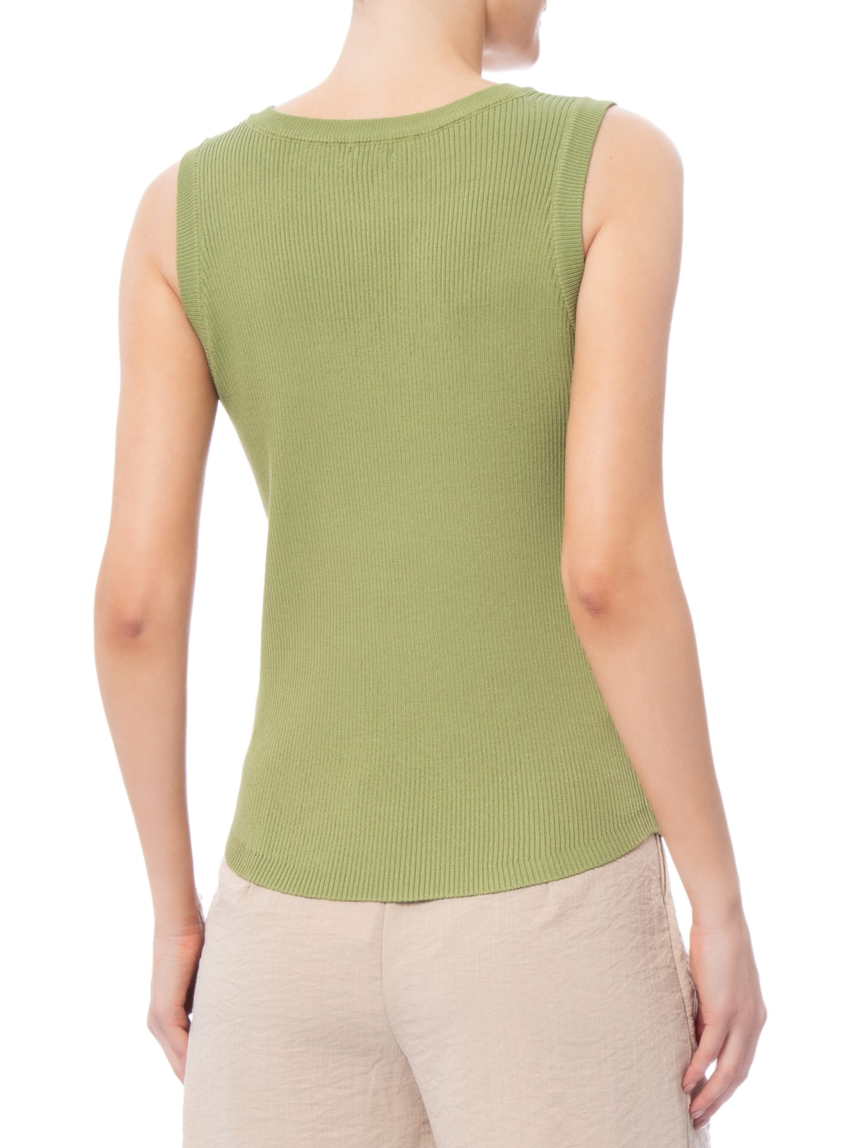 Regata Feminina Gola Redonda Alongada Verde Basiq
