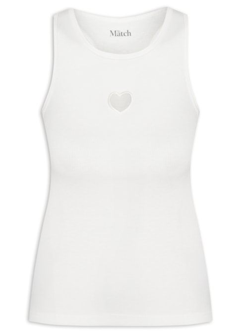 Regata Feminina Heart - Branco