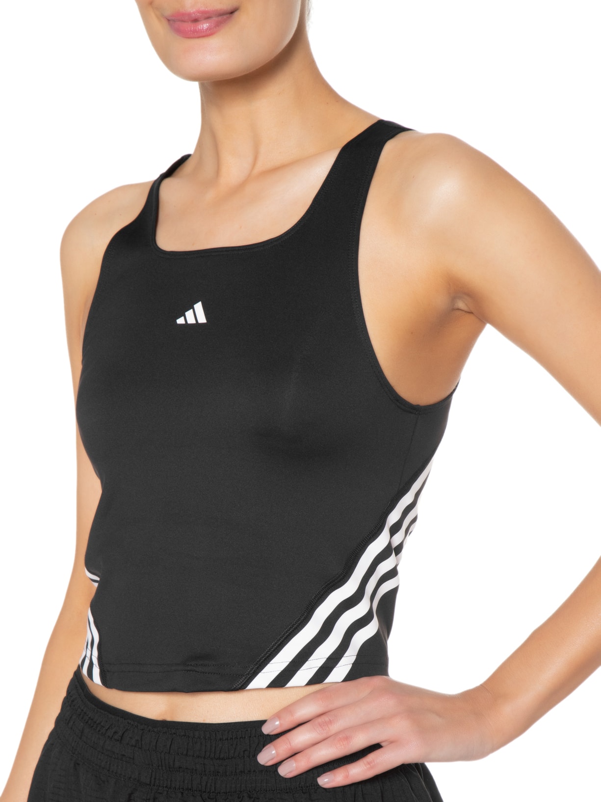 Regata Feminina Icon 3 Listras Preto Adidas