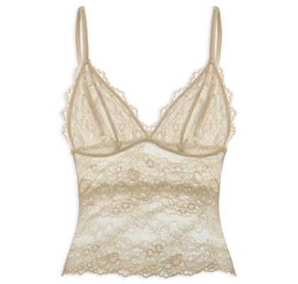 Regata Feminina Intimates Renda - Marrom